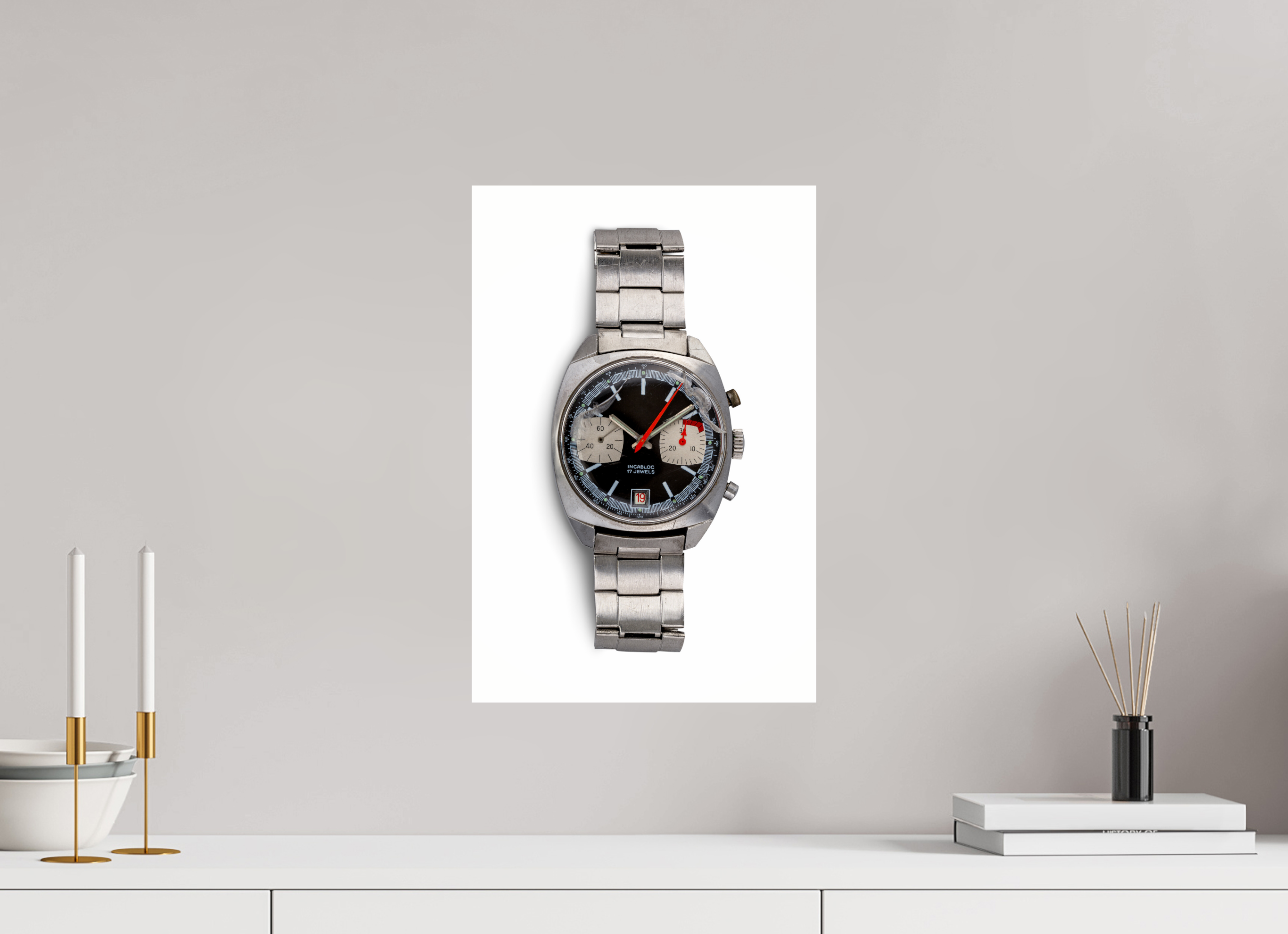 30 x 45 cm, Photo Print Under Acrylic Glass Armbanduhr - 50 Jahre alt. Die Hommage.