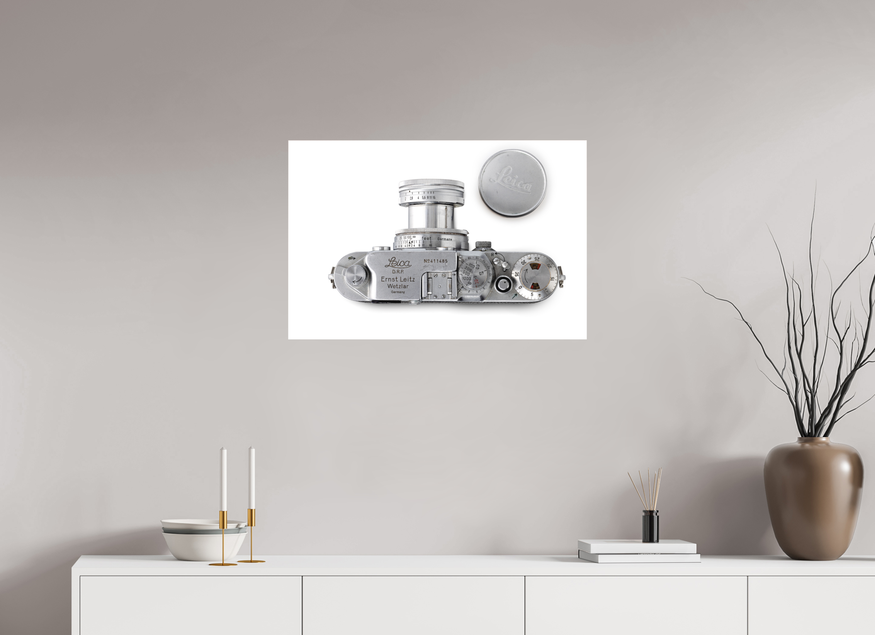 75 x 50 cm, Acrylglas Fine Art Pigmentdruck Leica IIIc