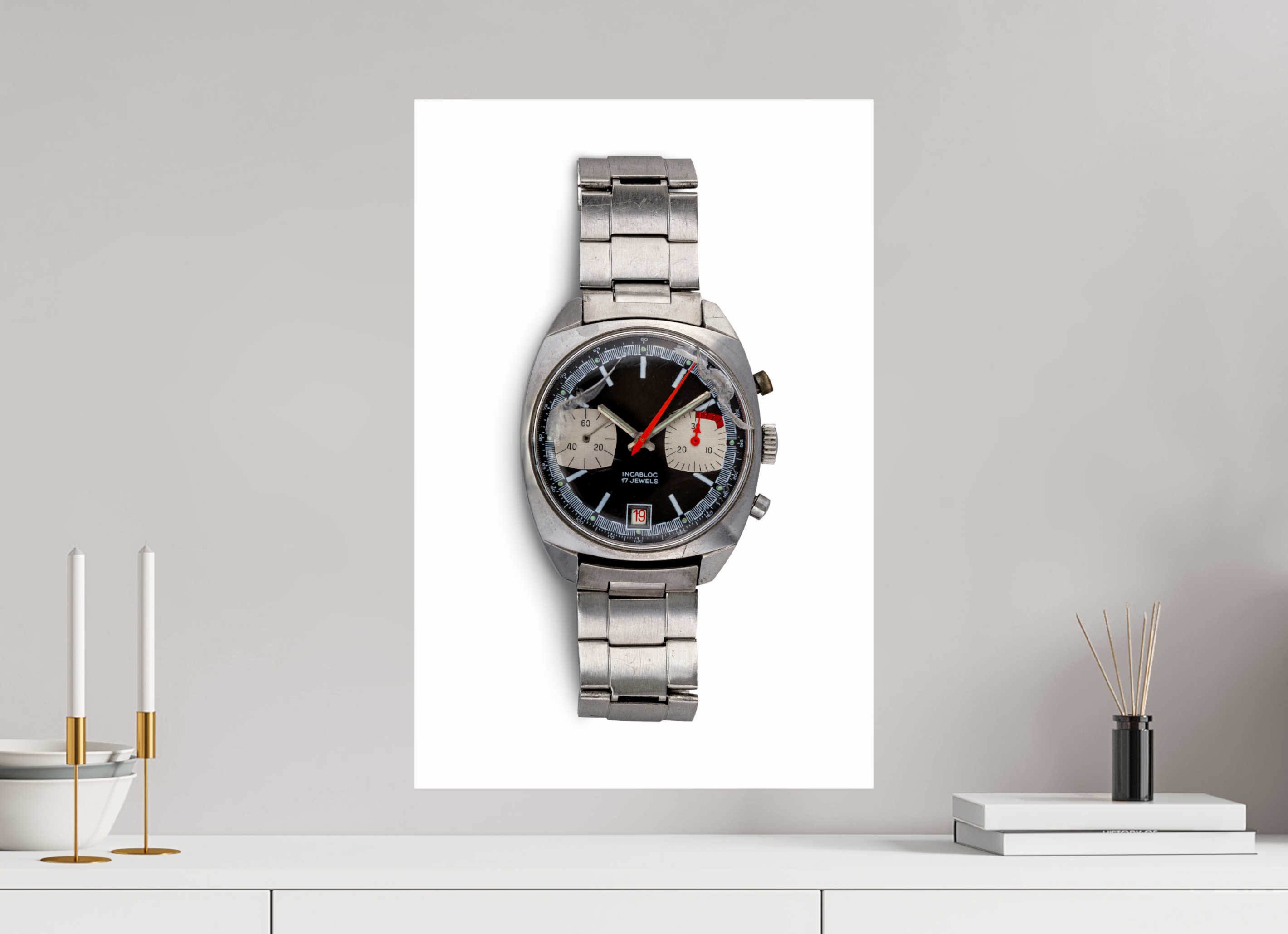 40 x 60 cm, Photo Print Under Acrylic Glass Armbanduhr - 50 Jahre alt. Die Hommage.