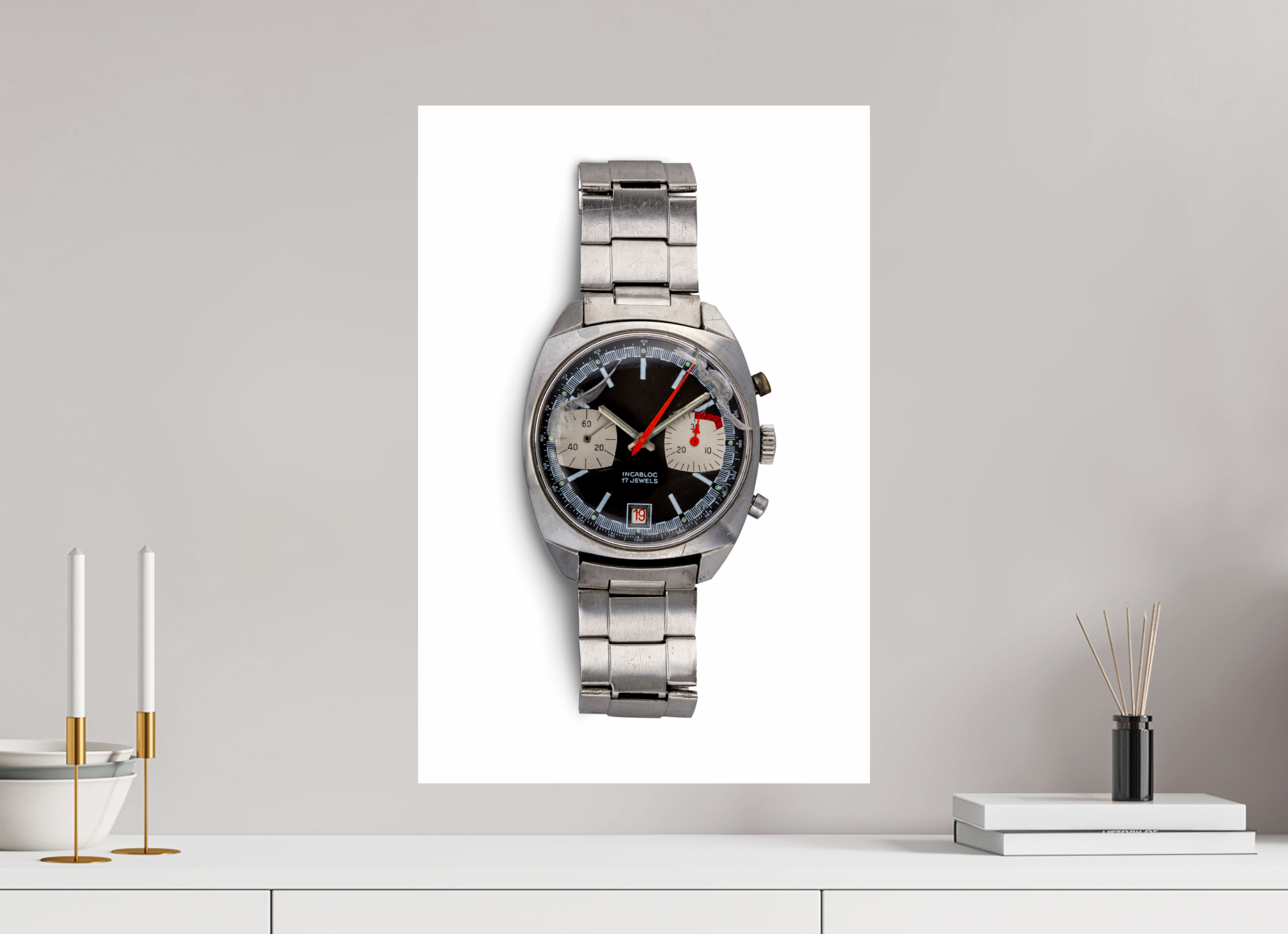 40 x 60 cm, Photo Print On Fuji Crystal DP II Armbanduhr - 50 Jahre alt. Die Hommage.