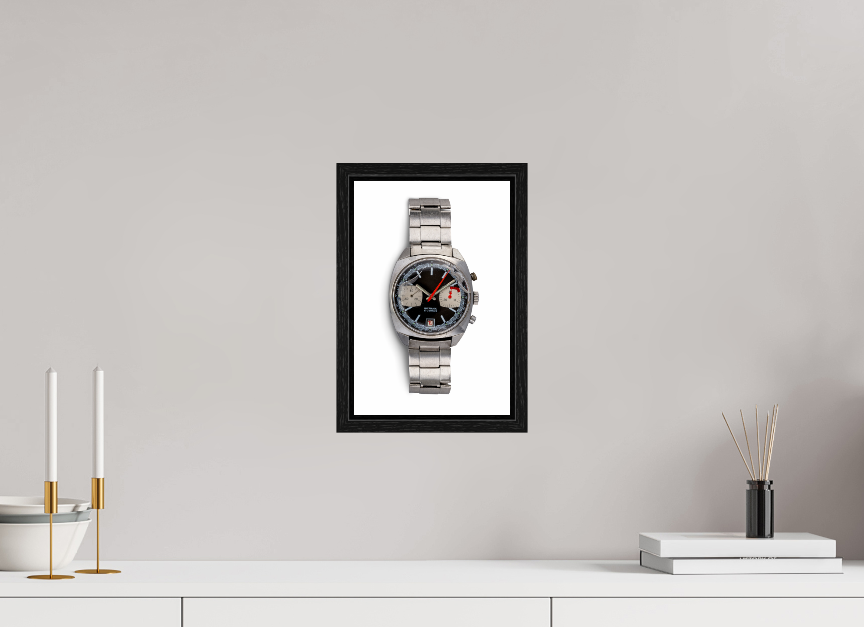 20 x 30 cm, Floater Frame Armbanduhr - 50 Jahre alt. Die Hommage.